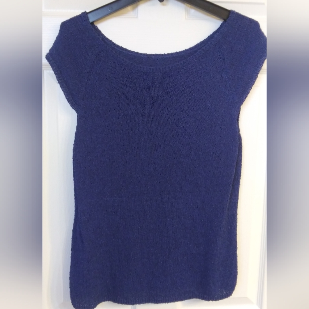 Royal blue knit top